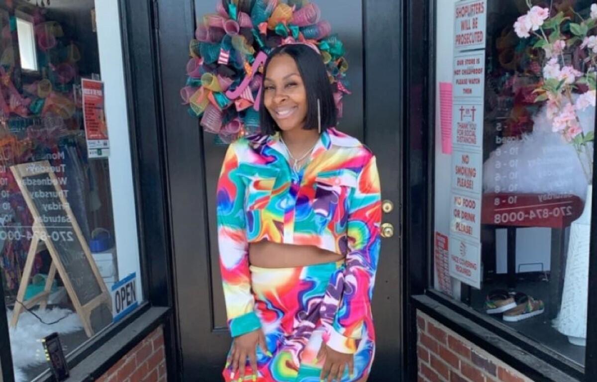 Nu'Blaque Boutique owner at former Guthrie location. (Contributed by Marquetta Wheeler)