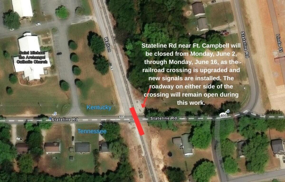 Stateline Road closure planned starting June 2, 2025. (Kentucky Transportation Cabinet, contributed)