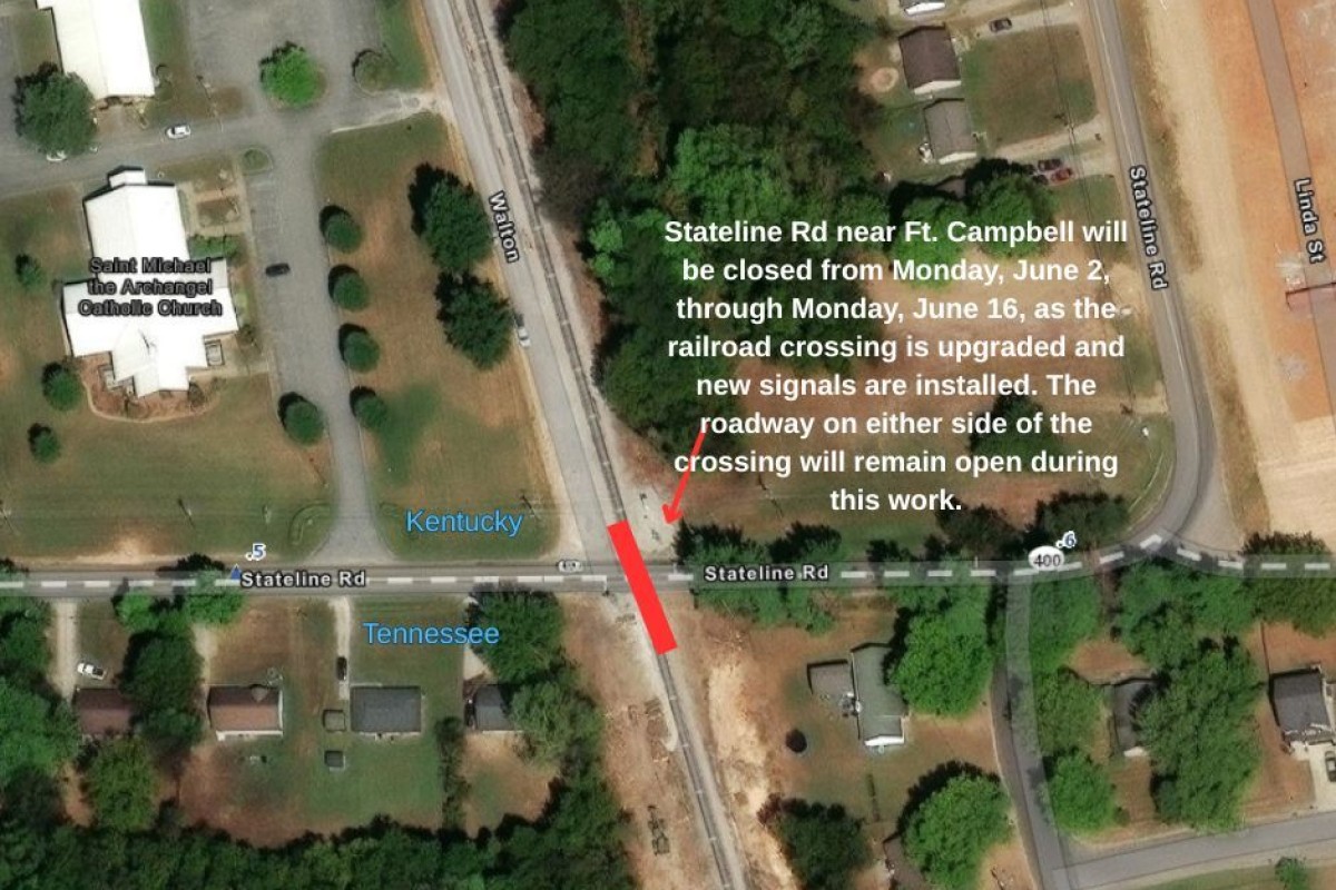 Stateline Road closure planned starting June 2, 2025. (Kentucky Transportation Cabinet, contributed)