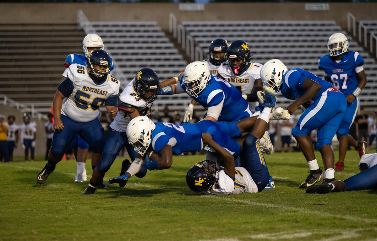 Christian County High School football played Northeast High School on Aug. 23, 2025. (Hannah Walker)