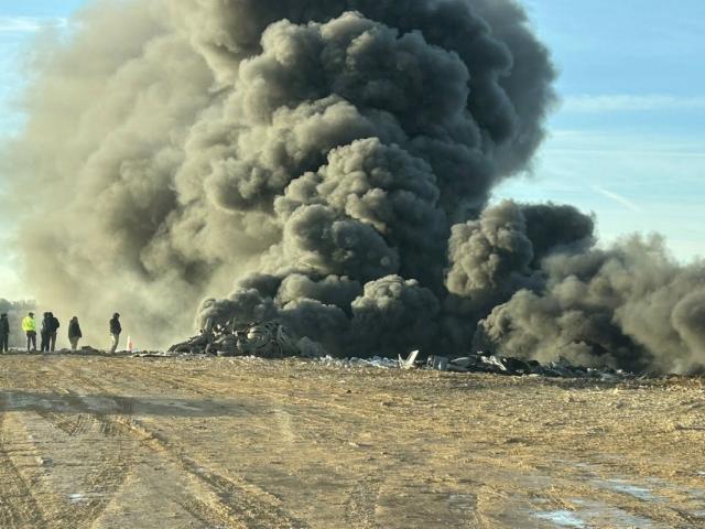 Fire at the Hopkinsville Landfill on Thursday Jan. 22, 2025. (Hopkinsville Fire Department Contributed)