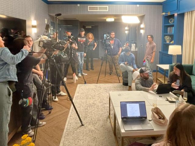 The Wedding Suite filming on location at Oak Grove Racing, Gaming & Hotel. (Contributed by Oak Grove Tourism)