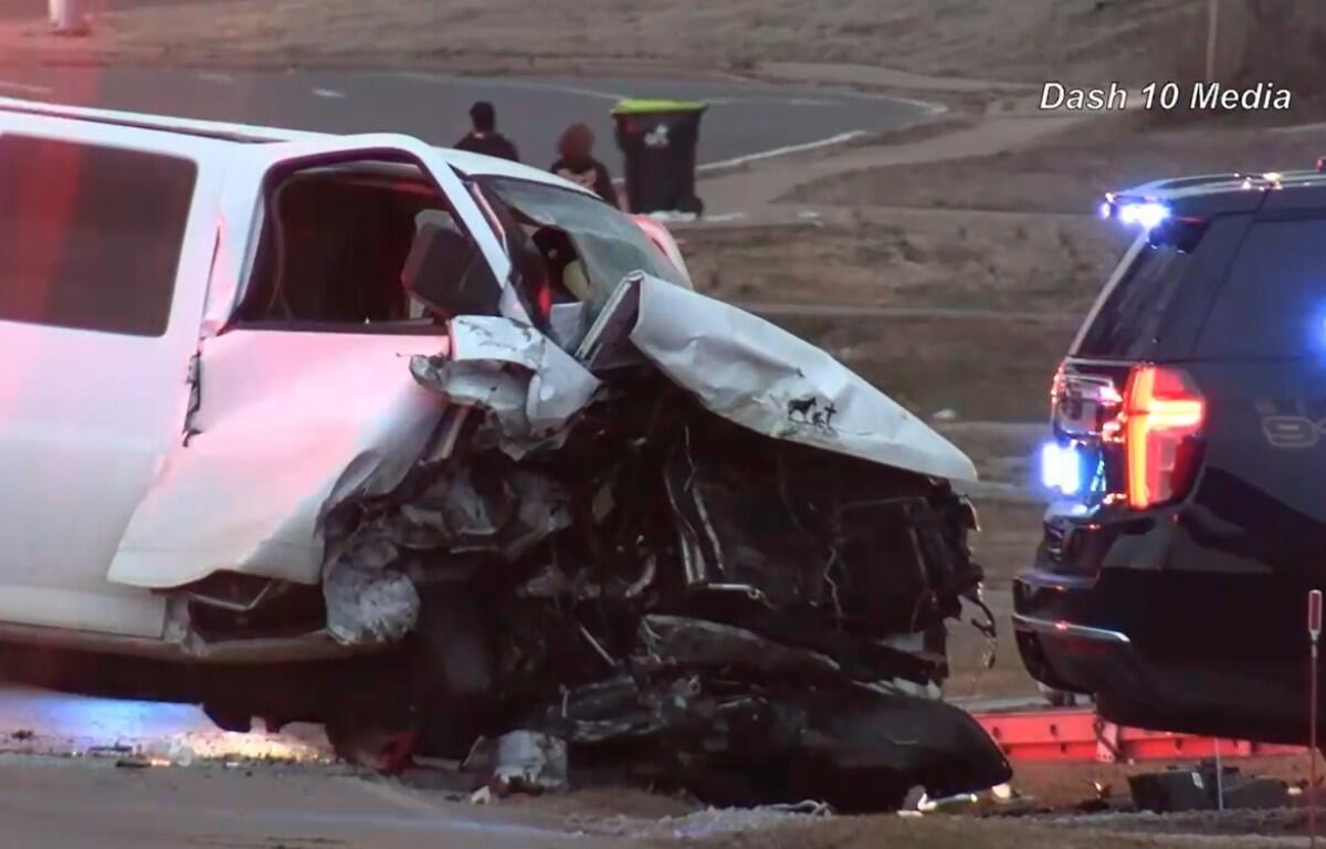 Two vehicles crashed on Hugh Hunter Road in Oak Grove on Feb. 19, 2026. (Dash 10 Media)