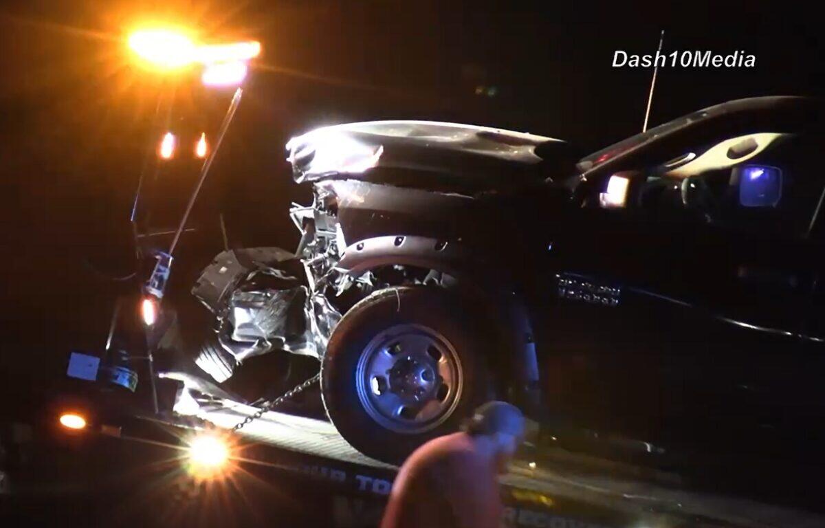 A motorcycle and a car crashed on Fort Campbell Boulevard in Oak Grove on March 20, 2026. (Enrique Hernandez, Dash 10 Media)