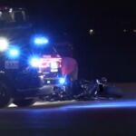 A motorcycle and a car crashed on Fort Campbell Boulevard in Oak Grove on March 20, 2026. (Enrique Hernandez, Dash 10 Media)