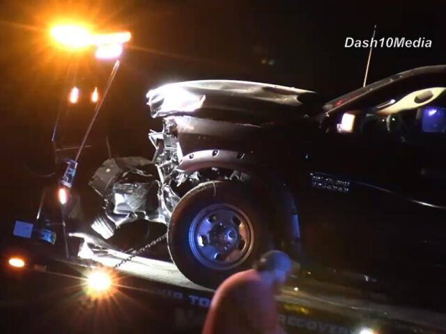 A motorcycle and a car crashed on Fort Campbell Boulevard in Oak Grove on March 20, 2026. (Enrique Hernandez, Dash 10 Media)