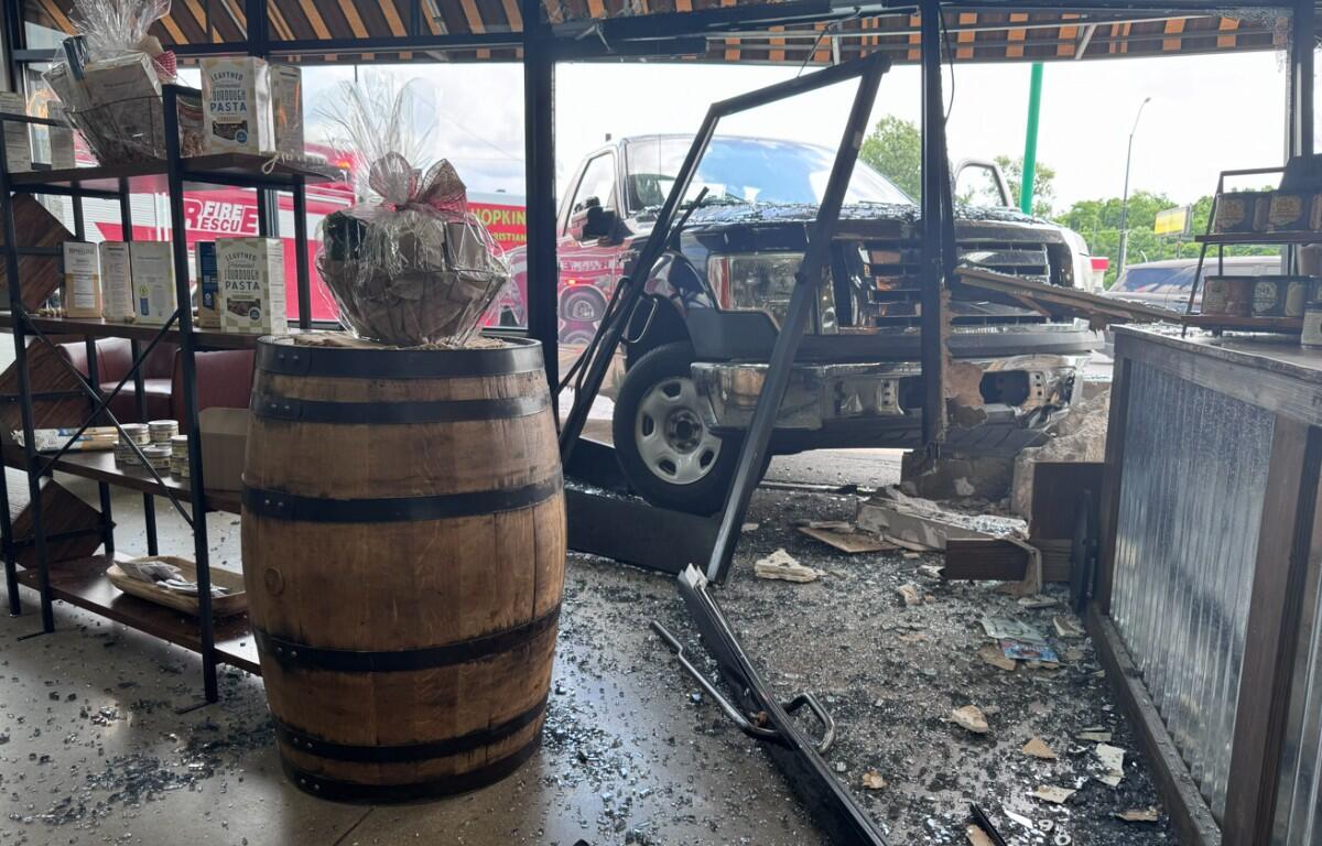 Scene after a truck crashed through the front door of The Rusty Pot in Hopkinsville on May 19, 2026. (Hopkinsville Fire Department, Contributed)