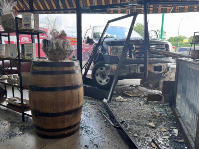 Scene after a truck crashed through the front door of The Rusty Pot in Hopkinsville on May 19, 2026. (Hopkinsville Fire Department, Contributed)