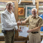 John Crenshaw and Russell Vance showcase new artifacts at Trail of Tears Heritage Center in Hopkinsville on September 22, 2026 (Wesley Irvin).